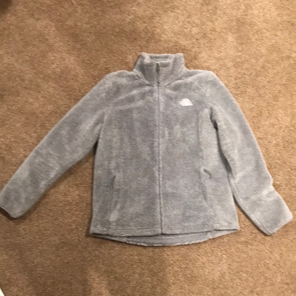 The North Face gray fleece. Size large no rips, tears or stains. Smoke free.